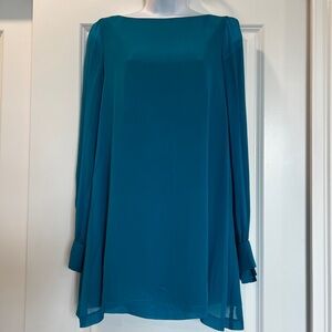 Guess Teal Long Sleeve Dress